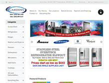 Tablet Screenshot of camdenappliance.com
